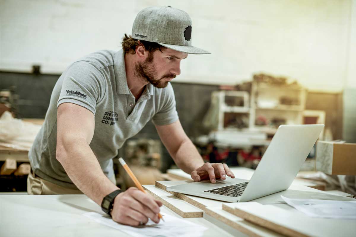 Person working on computer