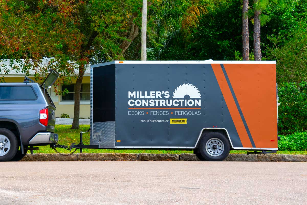 Truck with Work Trailer